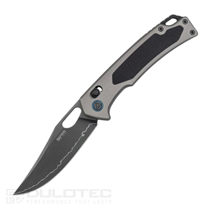 SRM Retriever 9203-AK2 Folding Knife - aluminum alloy handle and laminated 140Cr steel » Dulotec.com