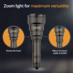 Dulotec Multi Zoom Flashlight, 1,200 lumens, up to 1,300 meters, with remote control » Dulotec.com
