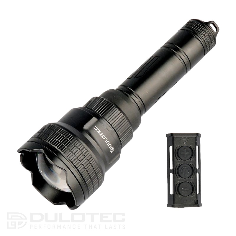 Dulotec Multi Zoom Flashlight, 1,200 lumens, up to 1,300 meters, with remote control » Dulotec.com