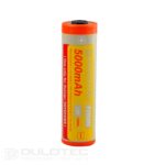 Vapcell Dulotec 21700 5000mAh 10A Battery - F2150M with terminals on one side for the Dulotec Defender flashlight » Dulotec.com