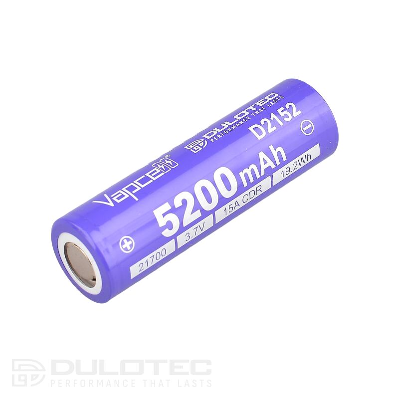 Vapcell Dulotec 21700 5200mAh 15A Battery - D2152 » Dulotec.com