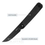 SRM 131M-GB Enso Folding Knife - G10 handle and 14C28N steel » Dulotec.com