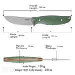 SRM Fossa 605T-GP Fixed-Blade Knife, G10 Handle » Dulotec.com