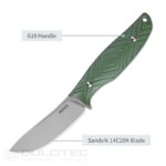 SRM Fossa 605T-GP Fixed-Blade Knife, G10 Handle » Dulotec.com