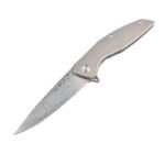 Dulotec Karma Damascus Folding Knife with a Titanium Handle » Dulotec.com