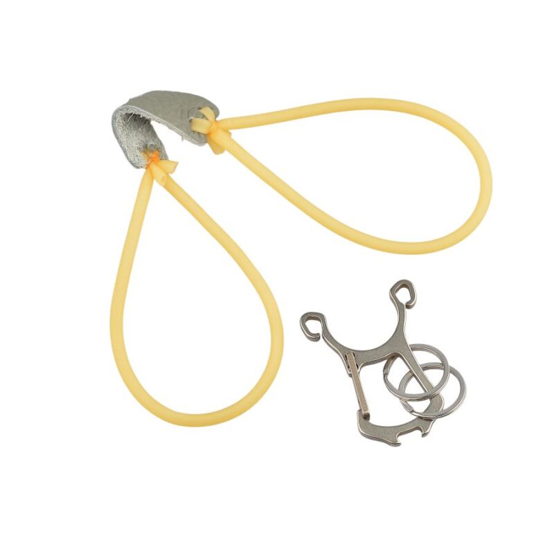 Titanium carabiner keychain shaped like a slingshot – EDC tool » Dulotec.com