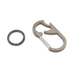 Titanium carabiner keychain with bottle opener » Dulotec.com