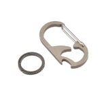 Titanium carabiner keychain with bottle opener » Dulotec.com