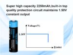 Батерия Vapcell P1422A 14500 2250mAh 1.5V AA със защита и USB-C зареждане » Dulotec.com