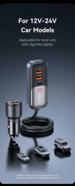 Зарядно за кола, USAMS S-CC213 C40 165W, 2 usb C + 3 usb A PPS, 5 изхода CC213CC01 » Dulotec.com