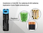 Батерия Vapcell P1422A 14500 2250mAh 1.5V AA със защита и USB-C зареждане » Dulotec.com