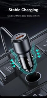 Зарядно за кола, USAMS S-CC213 C40 165W, 2 usb C + 3 usb A PPS, 5 изхода CC213CC01 » Dulotec.com