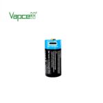Батерия Vapcell P1608A 16340 800mAh със защита и Micro USB зареждане » Dulotec.com