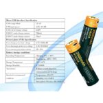 Батерия Vapcell P1835A 18650 3500mAh 10A със защита и Micro USB зареждане » Dulotec.com