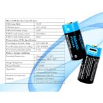 Батерия Vapcell P1608A 16340 800mAh със защита и Micro USB зареждане » Dulotec.com
