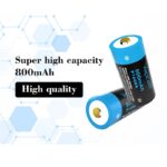 Батерия Vapcell P1608A 16340 800mAh със защита и Micro USB зареждане » Dulotec.com