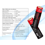 Батерия Vapcell P1409A 14500 950mAh със защита и Micro USB зареждане » Dulotec.com