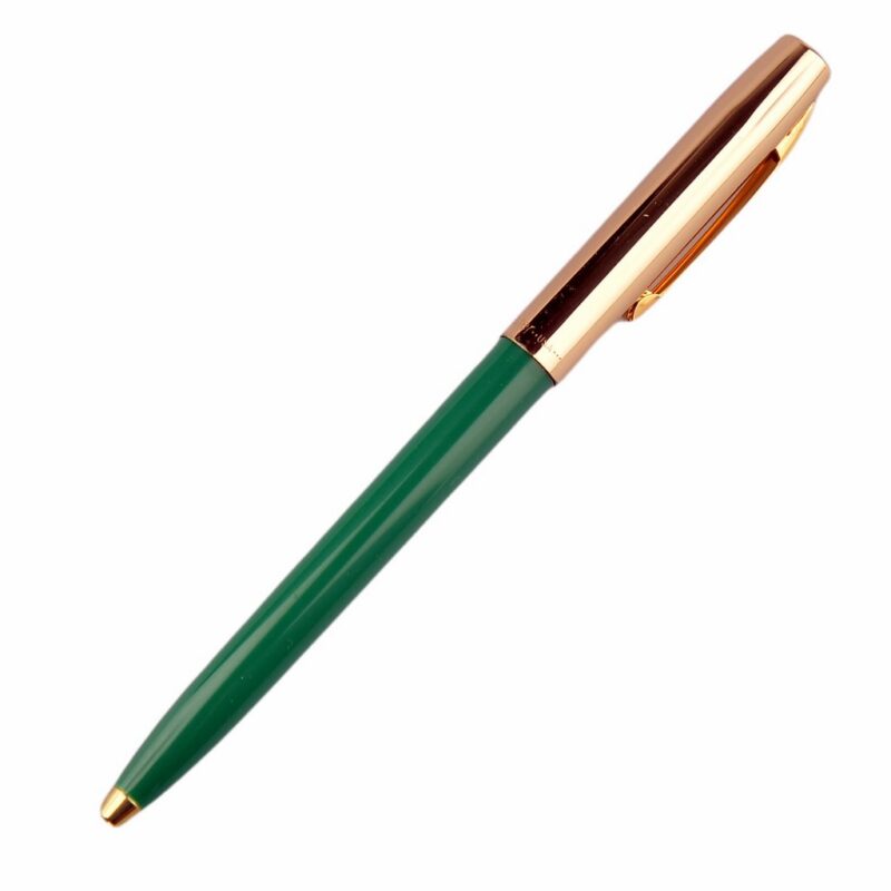 Химикалка Fisher Space Pen Cap-O-Matic Brass cap Green barrel 775G-GR в подаръчна кутия » Dulotec.com