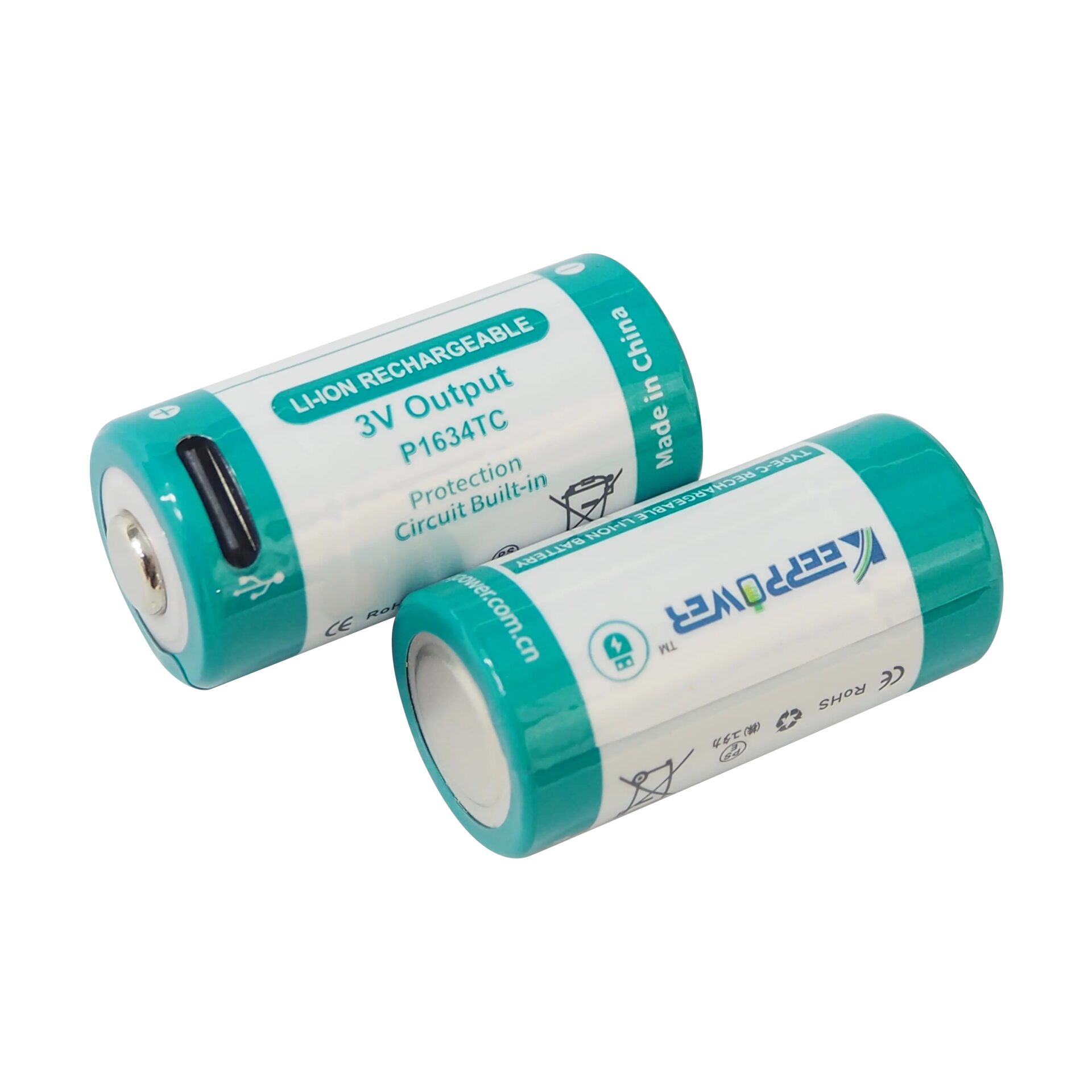 Батерия Keeppower RCR123A 1000mAh със защита и USB-C зареждане