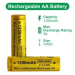Батерия Vapcell 14500 F12 1250mAh 3A с изпъкнал плюс » Dulotec.com