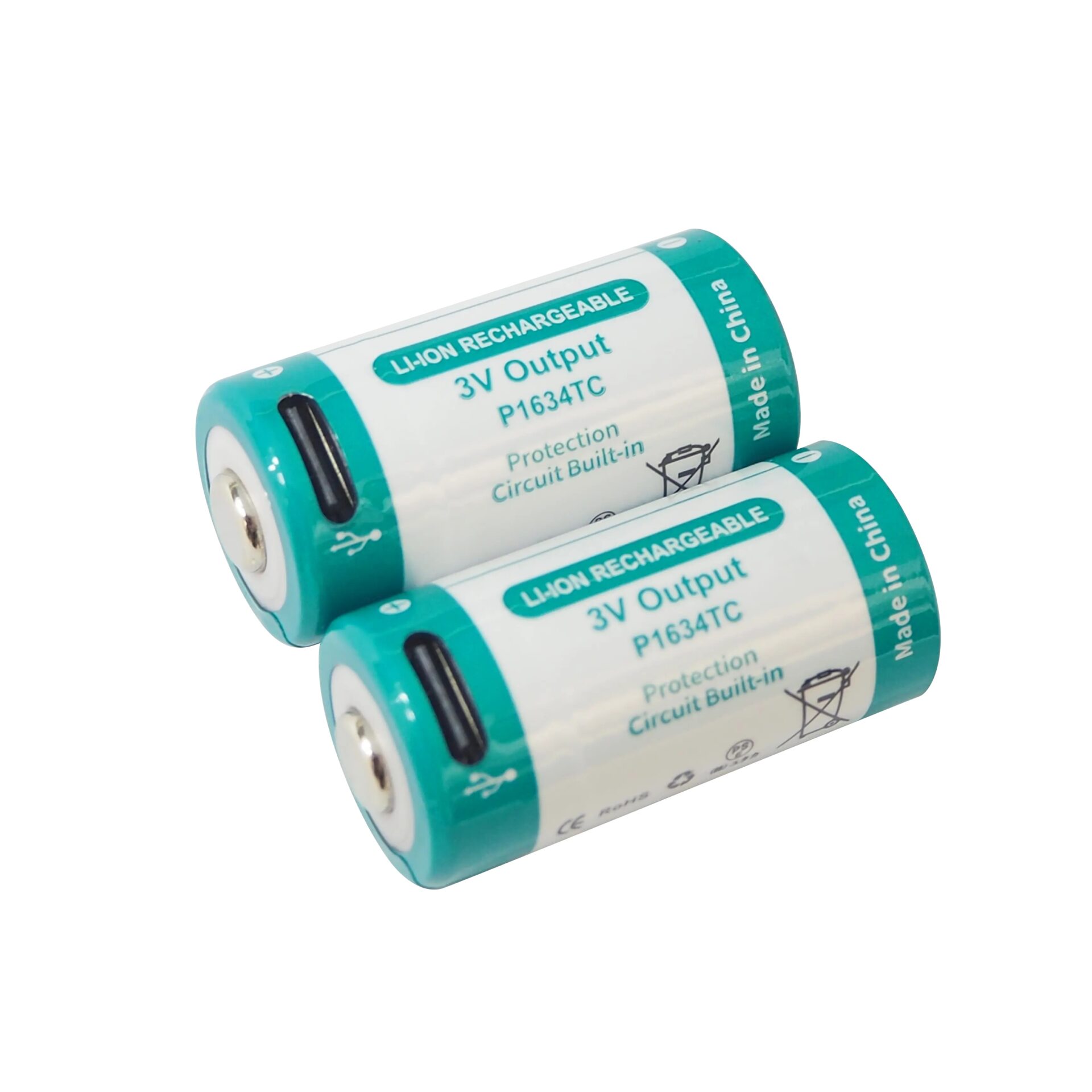 Батерия Keeppower RCR123A 1000mAh със защита и USB-C зареждане