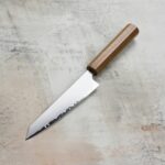 Кухненски нож Tojiro REPPU Kiritsuke Petty 150мм FD-1360 - SG2 ламинат - дръжка тик » Dulotec.com