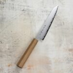 Кухненски нож Tojiro REPPU Kiritsuke Petty 150мм FD-1360 - SG2 ламинат - дръжка тик » Dulotec.com