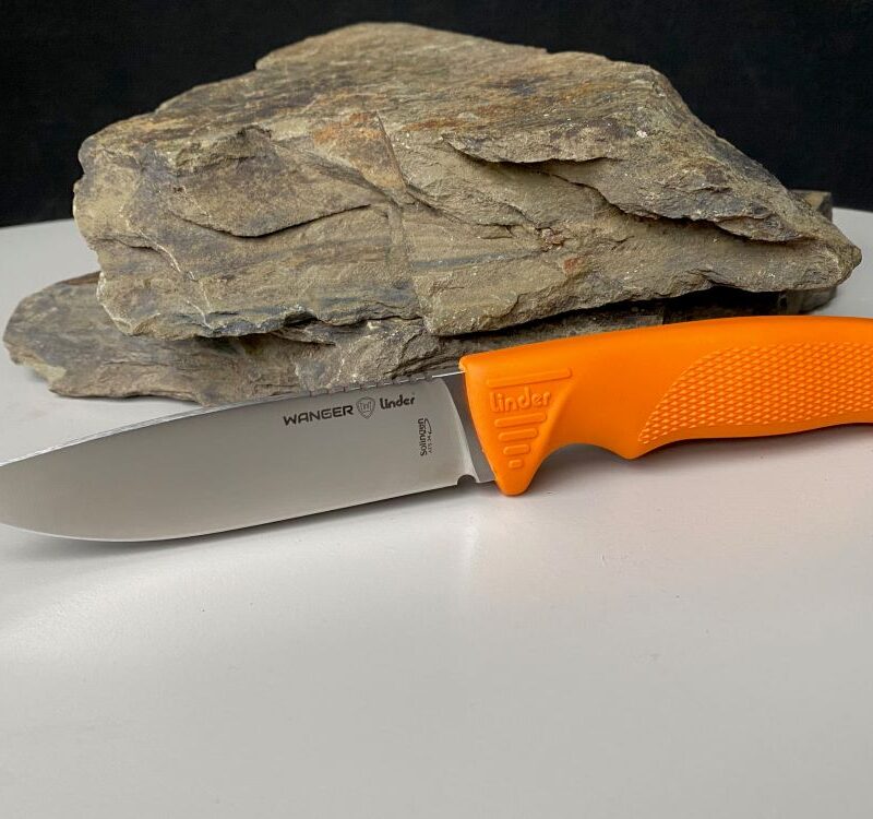 Нож с фиксирано острие Linder Drugar Super Edge 6 - оранжева дръжка