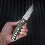 Сгъваем нож SRM 255L-MG2 с Micarta дръжка и ламинирана 140Cr стомана » Dulotec.com