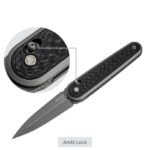 Сгъваем нож SRM 251MB-GB - дръжка от G10 с карбоново покритие и N690 стомана » Dulotec.com