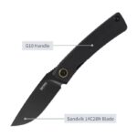 Сгъваем нож SRM 105M-GB - дръжка от G10 и 14C28N стомана » Dulotec.com