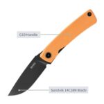 Сгъваем нож SRM 105M-GJ - дръжка от G10 и 14C28N стомана » Dulotec.com