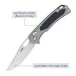 Сгъваем нож SRM Retriever 9203-AK - дръжка от алуминиева сплав и ламинирана 140Cr стомана » Dulotec.com