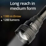 Фенер Dulotec Multi Zoom, 1200 лумена до 1300 метра с дистанционно управление » Dulotec.com