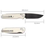 Сгъваем нож SRM 258L-GT2 Terrier - дръжка от G10 и ламинирана 140Cr стомана » Dulotec.com