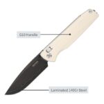 Сгъваем нож SRM 258L-GT2 Terrier - дръжка от G10 и ламинирана 140Cr стомана » Dulotec.com