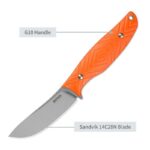 Нож с фиксирано острие SRM Fossa 605T-GJ - 14C28N острие и дръжка от G10 » Dulotec.com