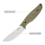 Нож с фиксирано острие SRM Fossa 605T-MP - 14C28N острие и дръжка от Micarta » Dulotec.com